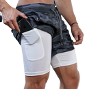 Shorts Fitness 2 Em 1 com Tecnologia Dry-Fit Térmico de Compressão