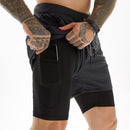 Shorts Fitness 2 Em 1 com Tecnologia Dry-Fit Térmico de Compressão