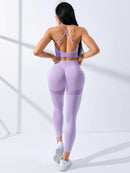 Conjunto de Yoga Sem Costura Feminino 2 Peças | Legging + Top Esportivo