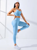Conjunto de Yoga Sem Costura Feminino 2 Peças | Legging + Top Esportivo