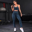 Conjunto de Treino Feminino 2 Peças Sem Costura | Legging Cintura Alta + Top Esportivo