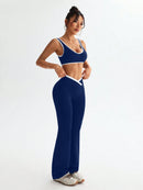 Conjunto de Yoga Duas Peças | Top + Calça Cintura Alta
