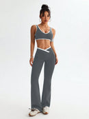 Conjunto de Yoga Duas Peças | Top + Calça Cintura Alta