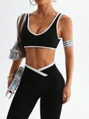 Conjunto de Yoga Duas Peças | Top + Calça Cintura Alta