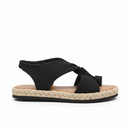 Espadrille preta lateral 3D render profissional