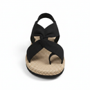 Espadrille preta frontal 3D render profissional